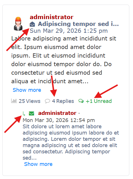 Mobile View - Only Most Recent Reply is Unread